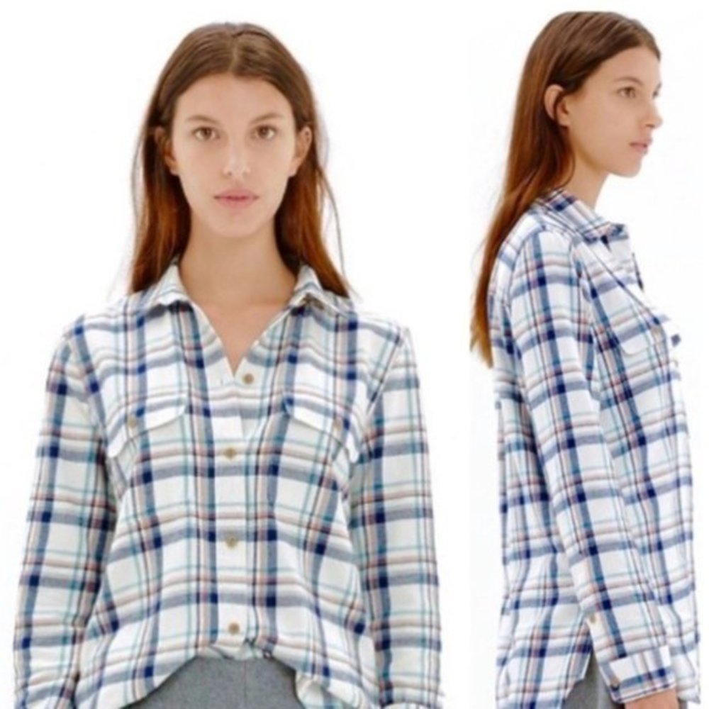 Madewell Lisse Ex-Boyfriend Flannel Shirt Size M